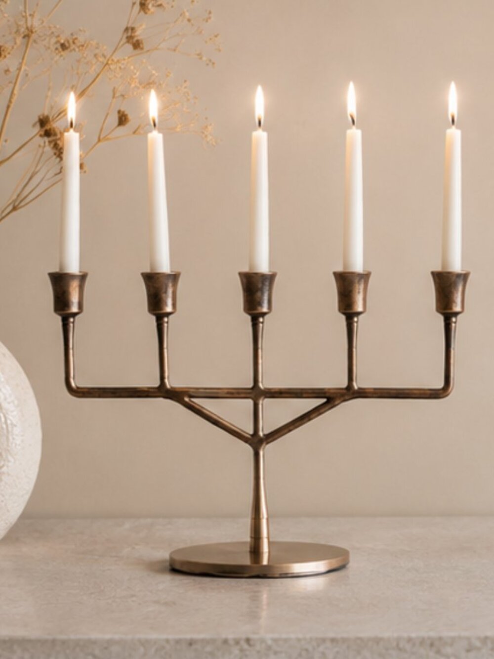 Target Metallic Gold Multi-Arm Candle Holder